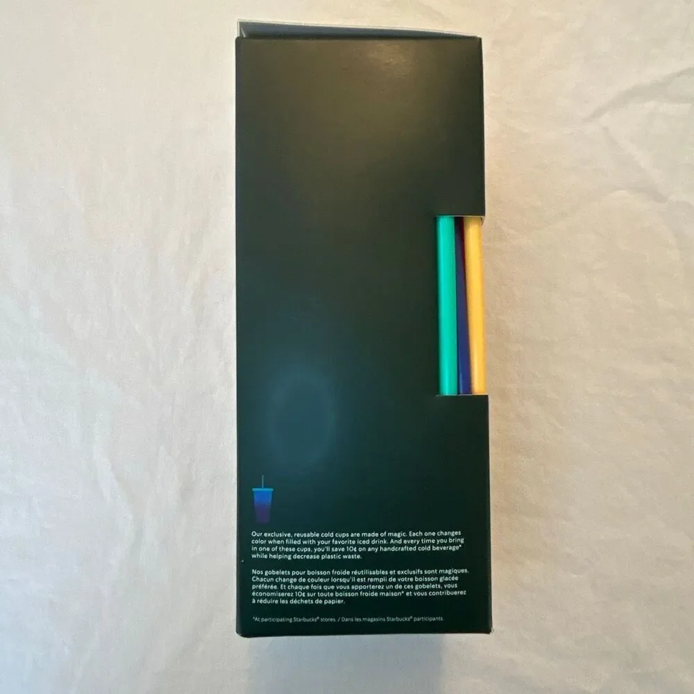Starbucks | Color Changing Reusable Cold Cup Set | New in Box | 24oz | Set of 5 - Picture 2 of 7